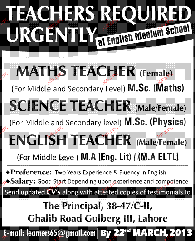 Job Ads For Teachers images