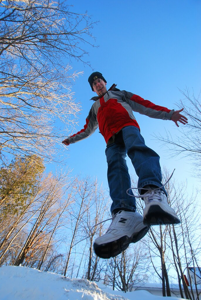 Me, jumping high above the camera.