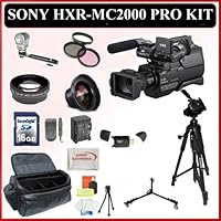 Sony HXR-MC2000U MC2000 Shoulder Mount Avchd Camcorder With SSE Package Including: Long Life Battery, External Travel Charger, Pro Fluid Head Tripod w/ Tripod Dolly, Shochproof Carrying Case, Wide Angle & Telephoto Lenses, 3 Piece Filter Kit, Video Light and much much more!