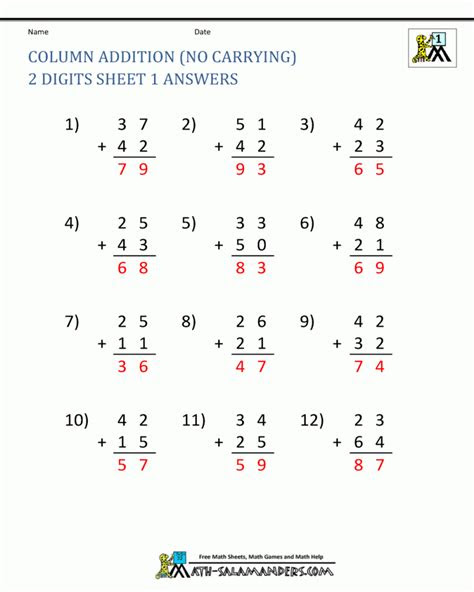  free maths worksheets year 1