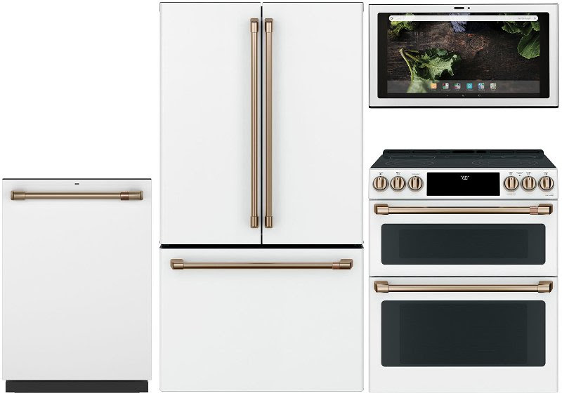 Cafe 4 Piece Electric Kitchen Appliance Package with ...