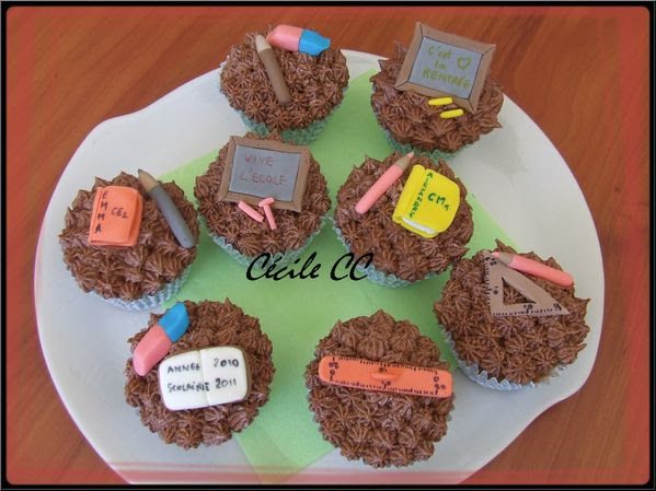 Des Cupcakes Pour La Rentree Scolaire Mes Gateaux Rigolos By Cecile Cc