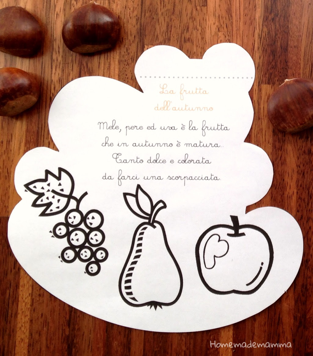 libro autunno filastrocche e disegni da colorare gratis