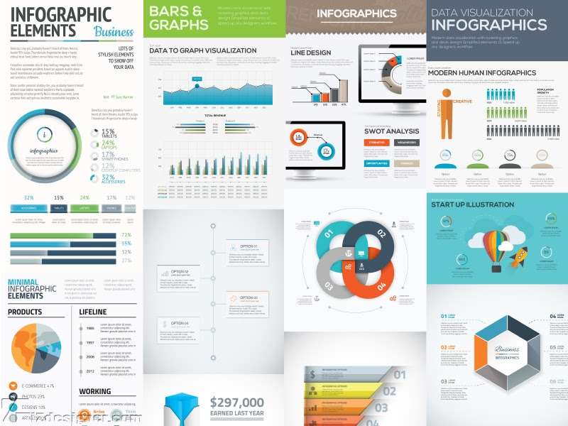 iZdesigner.com - 10 Templates Infographic Vector Miễn Phí Download