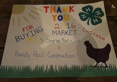  4h thank you poster thank you poster poster 4 h club