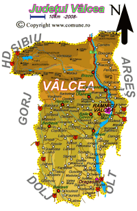 harta valcea detaliata Judetul Valcea | Harta judetului Valcea