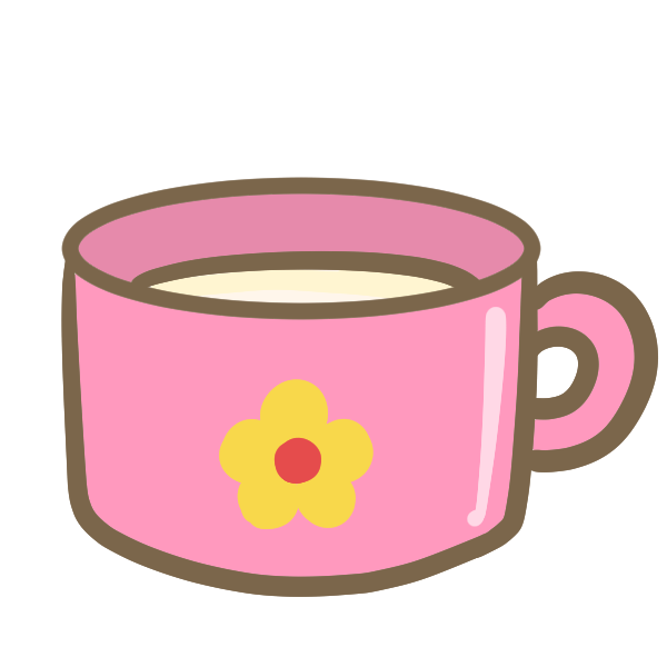 マグカップの牛乳のイラスト かわいいフリー素材が無料のイラストレイン
