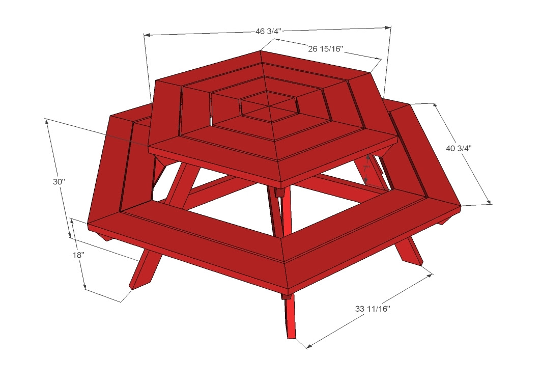 octagon picnic table plans free walk » plansdownload