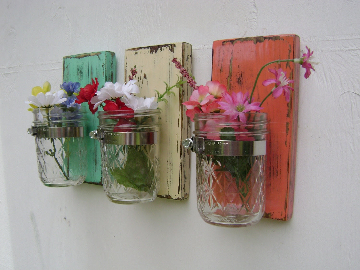 wall sconce shabby chic rustic wooden vases by UncleJohnsCabin