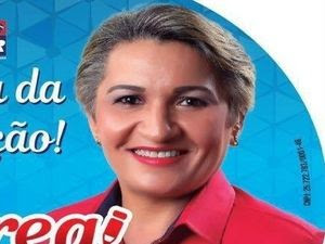 Imagem utilizada na campanha da vereadora eleita  (Foto: Divulgação/Campanha Eleitoral)