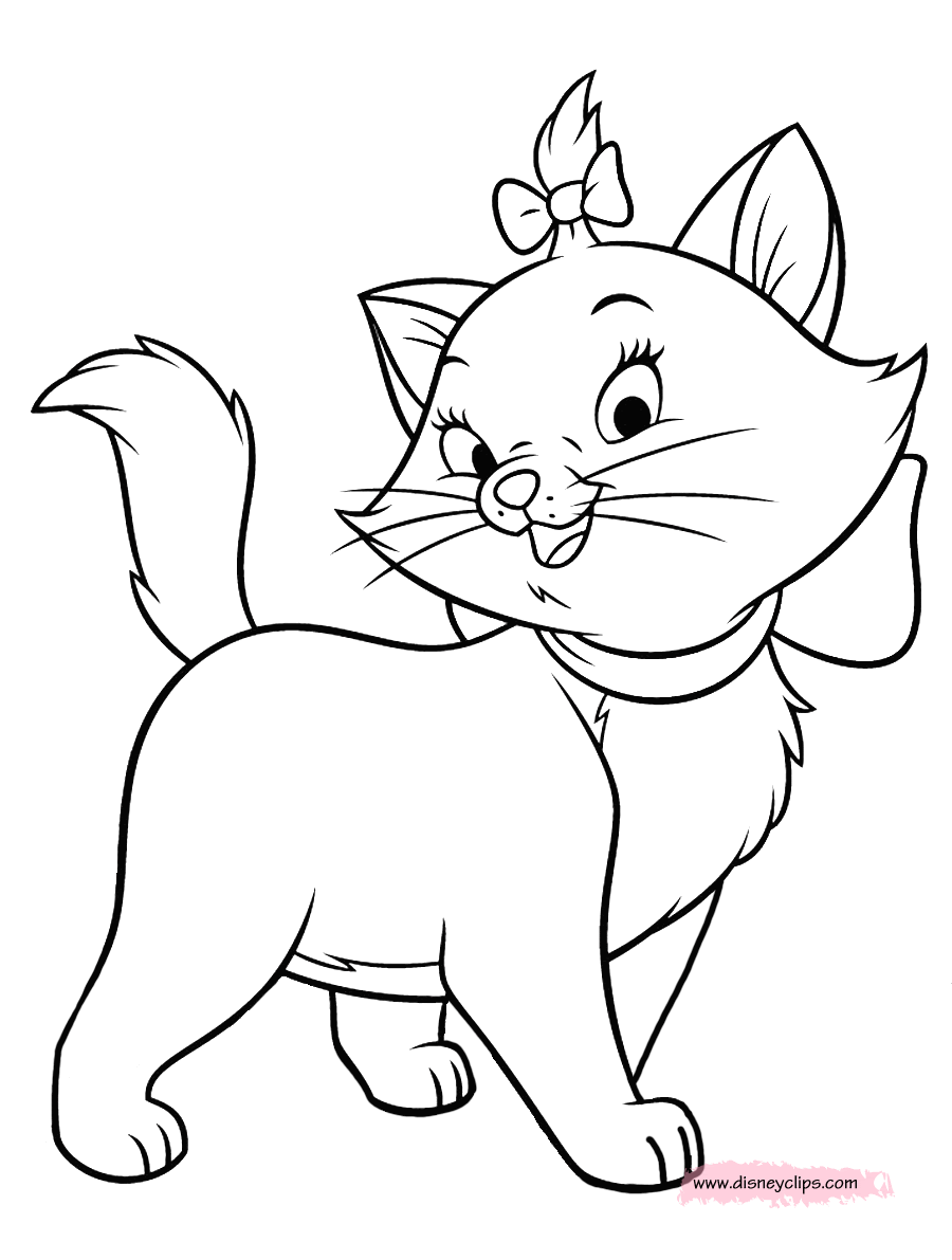 Download Disney marie cat coloring pages download and print for free