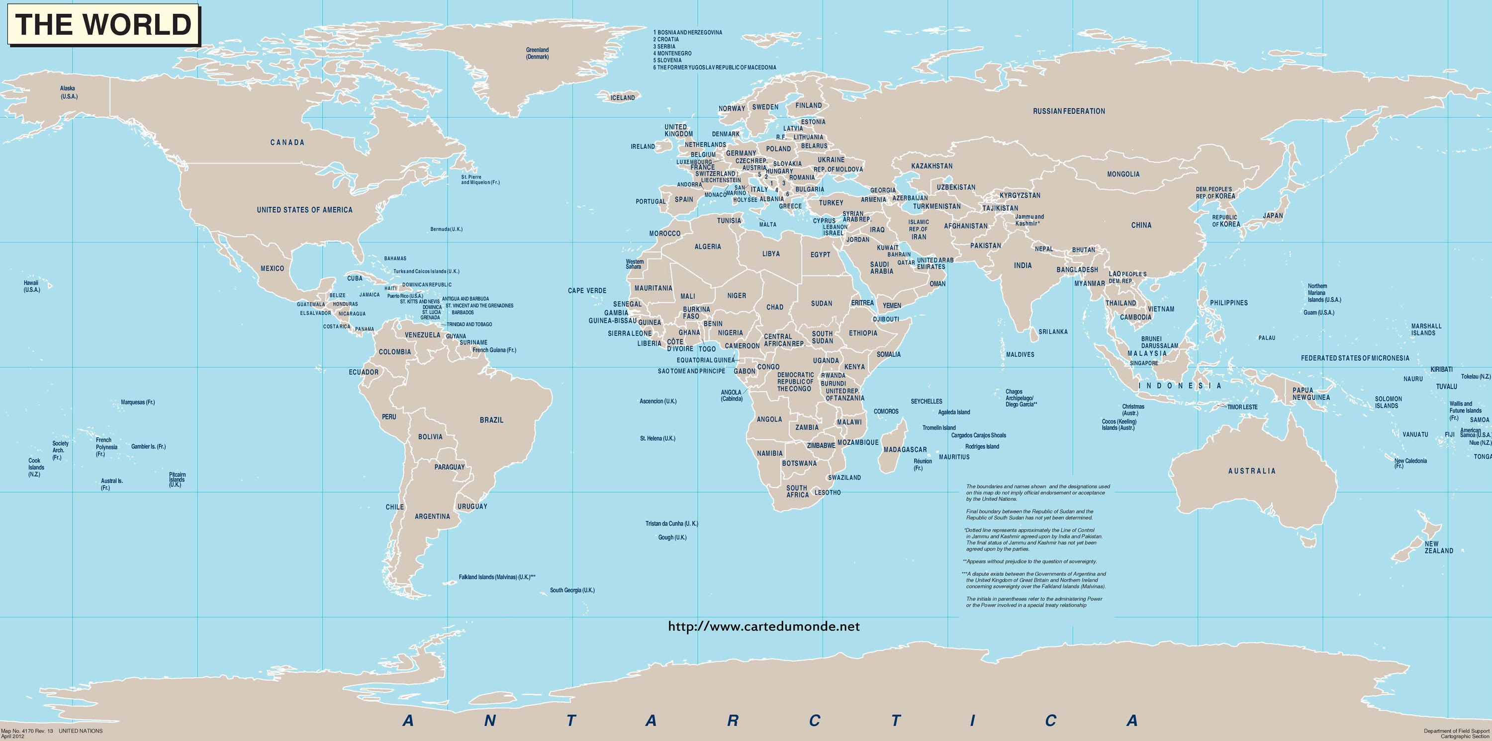 Carte Du Monde