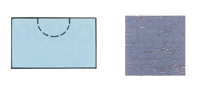 Barber And Beauty Shop Chair Mat - Marbleized Blue