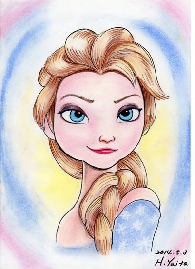 アナと雪の女王 のエルサを描いてみた きゃら画ランド
