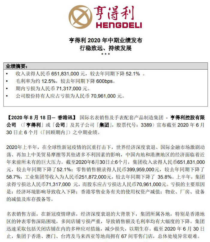 香港钟表店铺 消失 大半 亨得利宣布结束钟表零售业务 集团