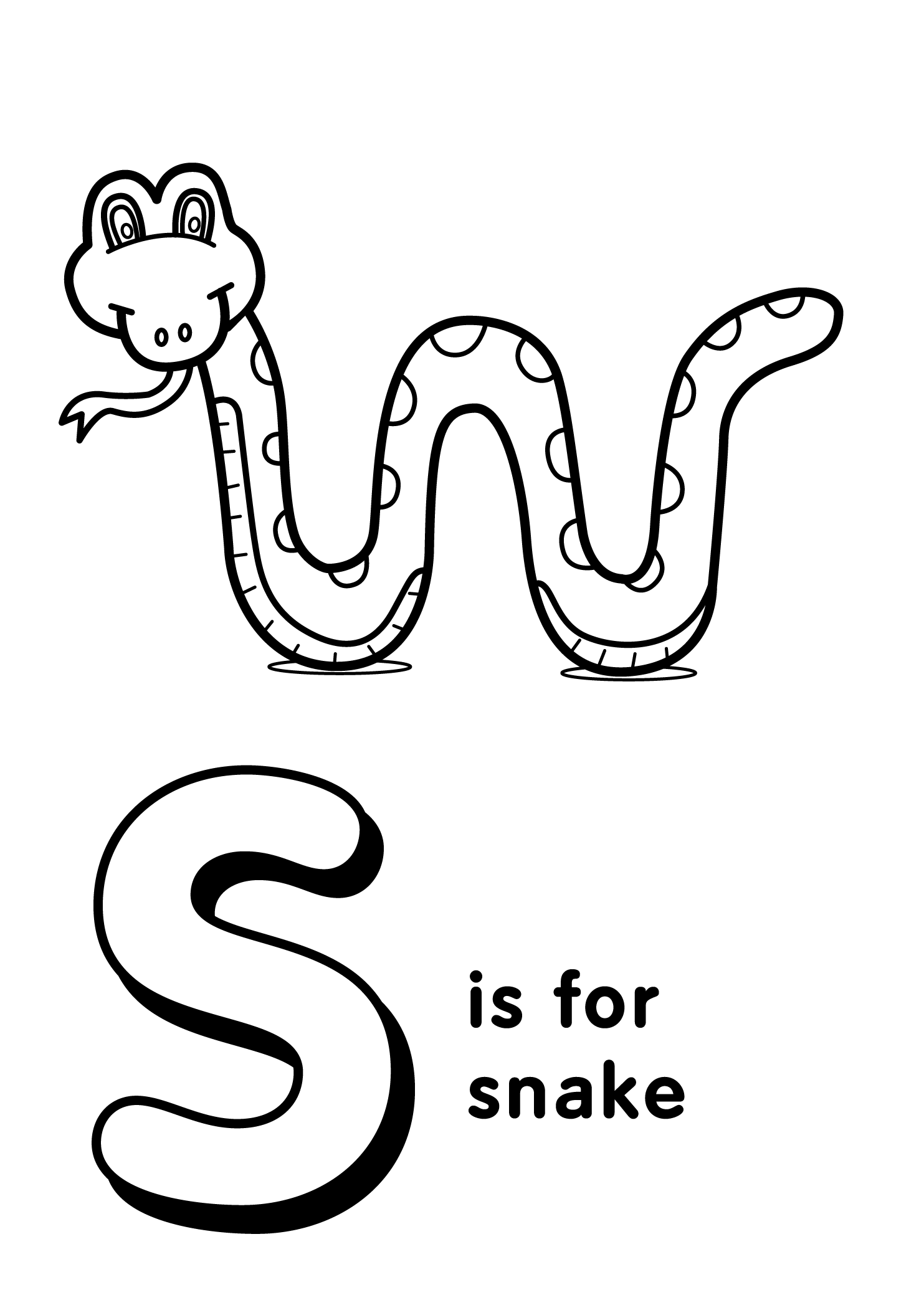 Letter S coloring pages to download and print for free