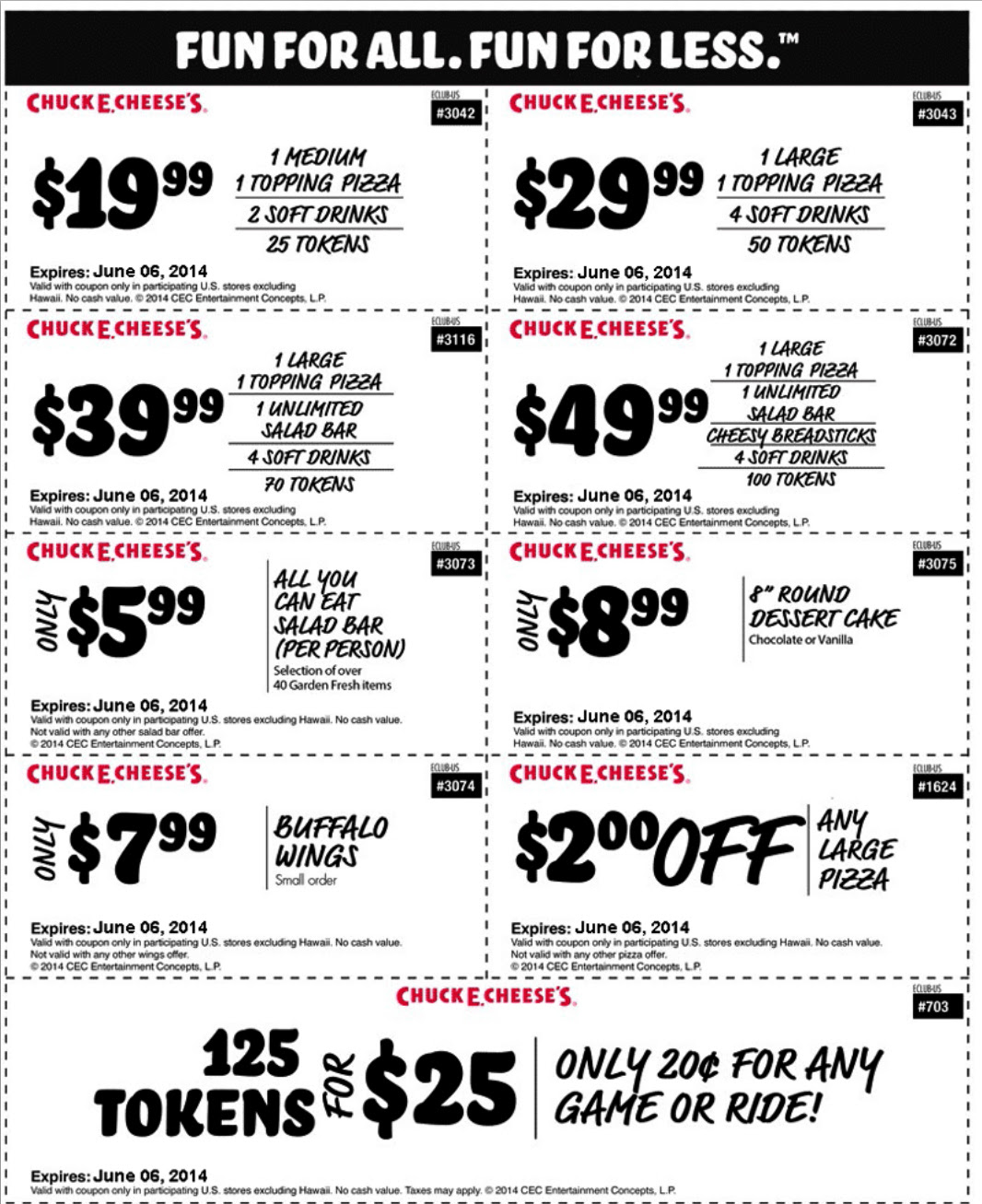Chuck E Cheese Coupons, printable coupon codes | November 2018 || takecoupon.com
