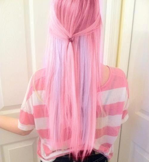 Half Up Pink Hair Hairstyles How To