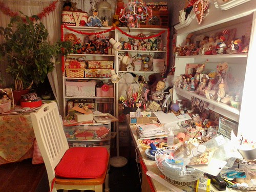 messy craft room!