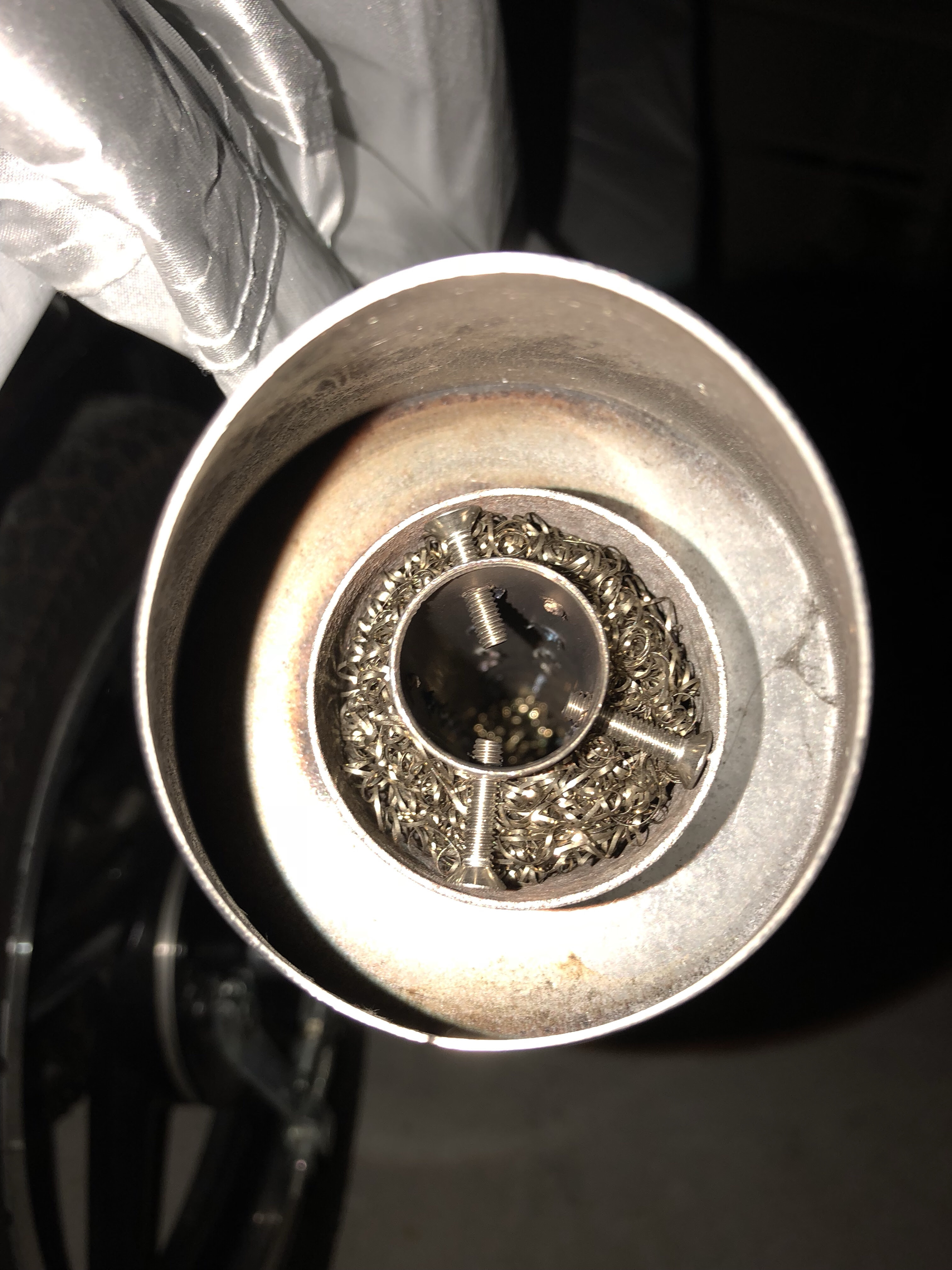 Ybr125用マフラーに自作サイレンサー取り付け カルルン