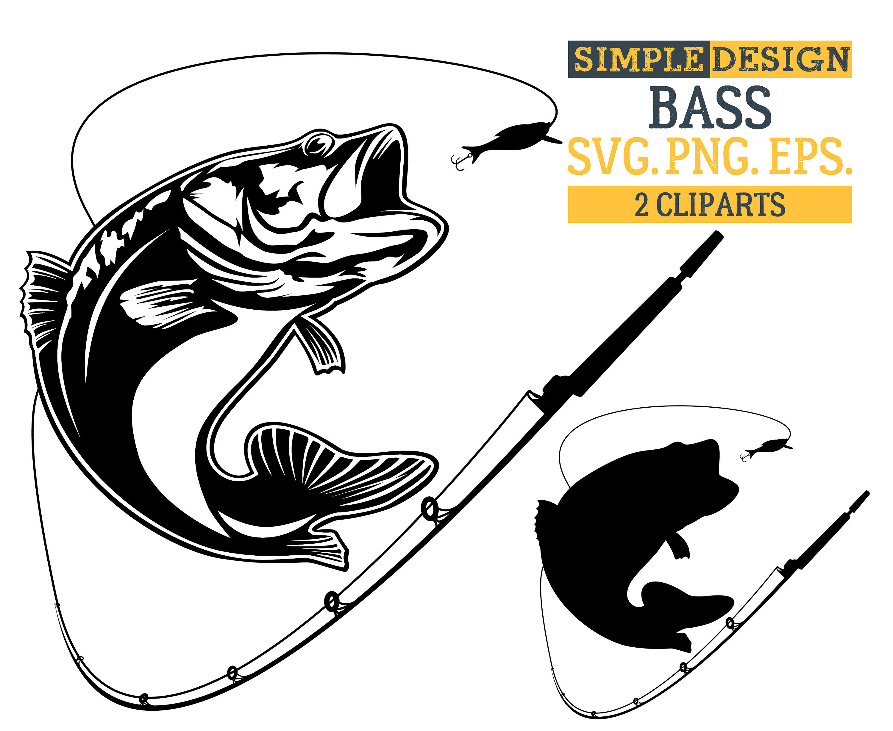 Free Free 222 Bass Fishing Silhouette Svg SVG PNG EPS DXF File