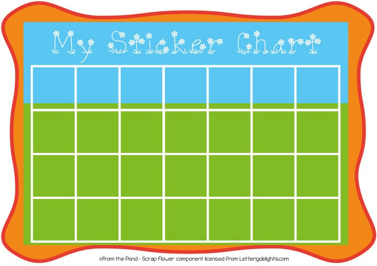 FREE printable sticker chart | Random Kid Stuff | Pinterest