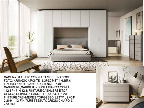 Soggiorni design, mobili con porta tv, soggiorni moderni. CAMERA COMPLETA A PONTE CON LETTO N 109 M MA