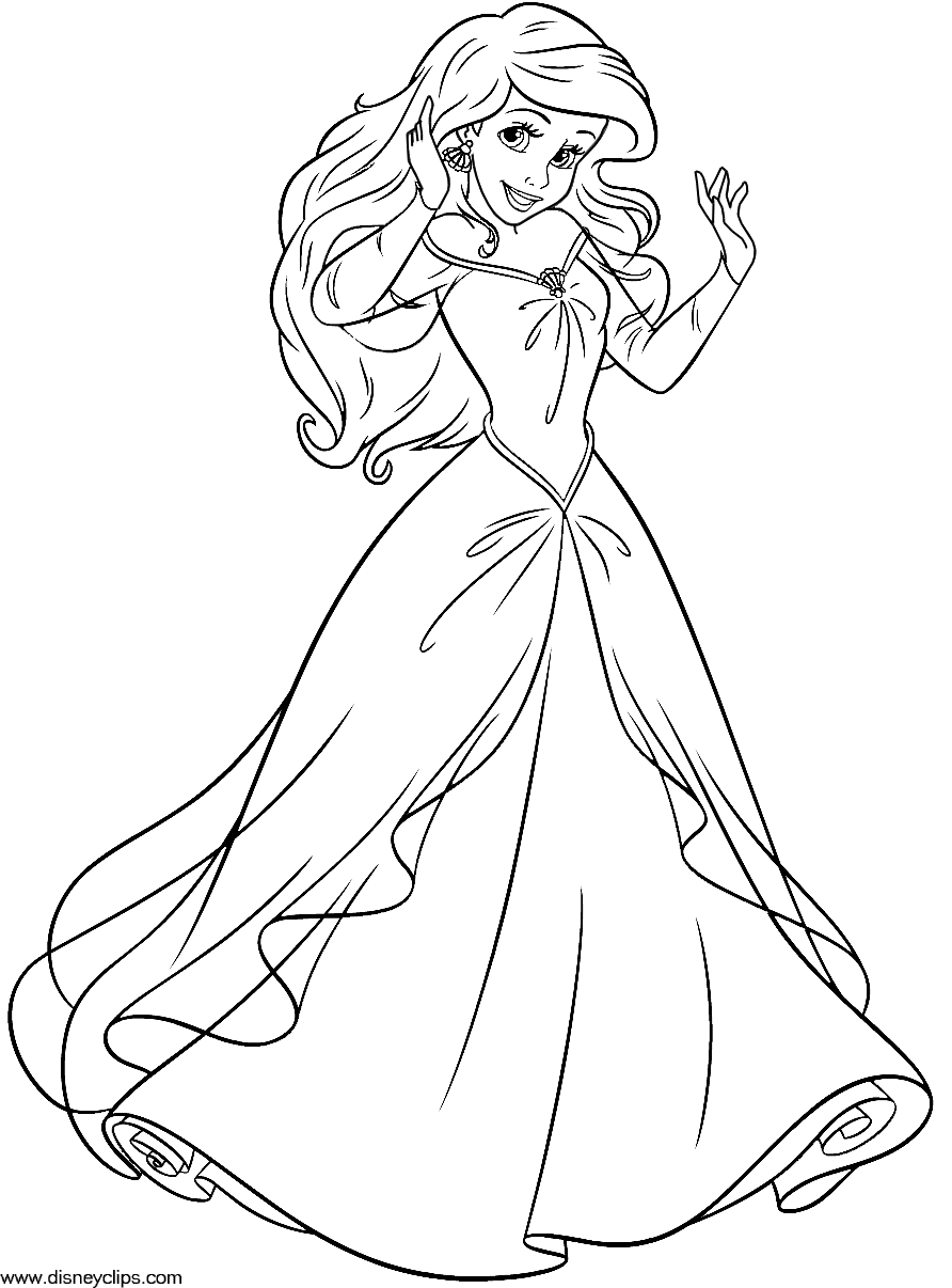 Ariel coloring pages to download and print for free
