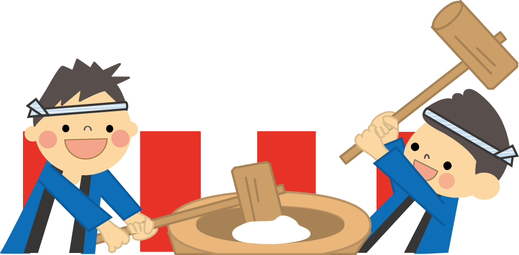 餅つきイラスト無料素材