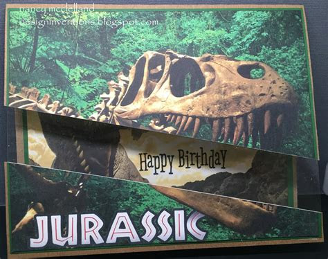 Wishing you a jurassic birthday you old fossil inside of card: design inventions its a jurassic birthday