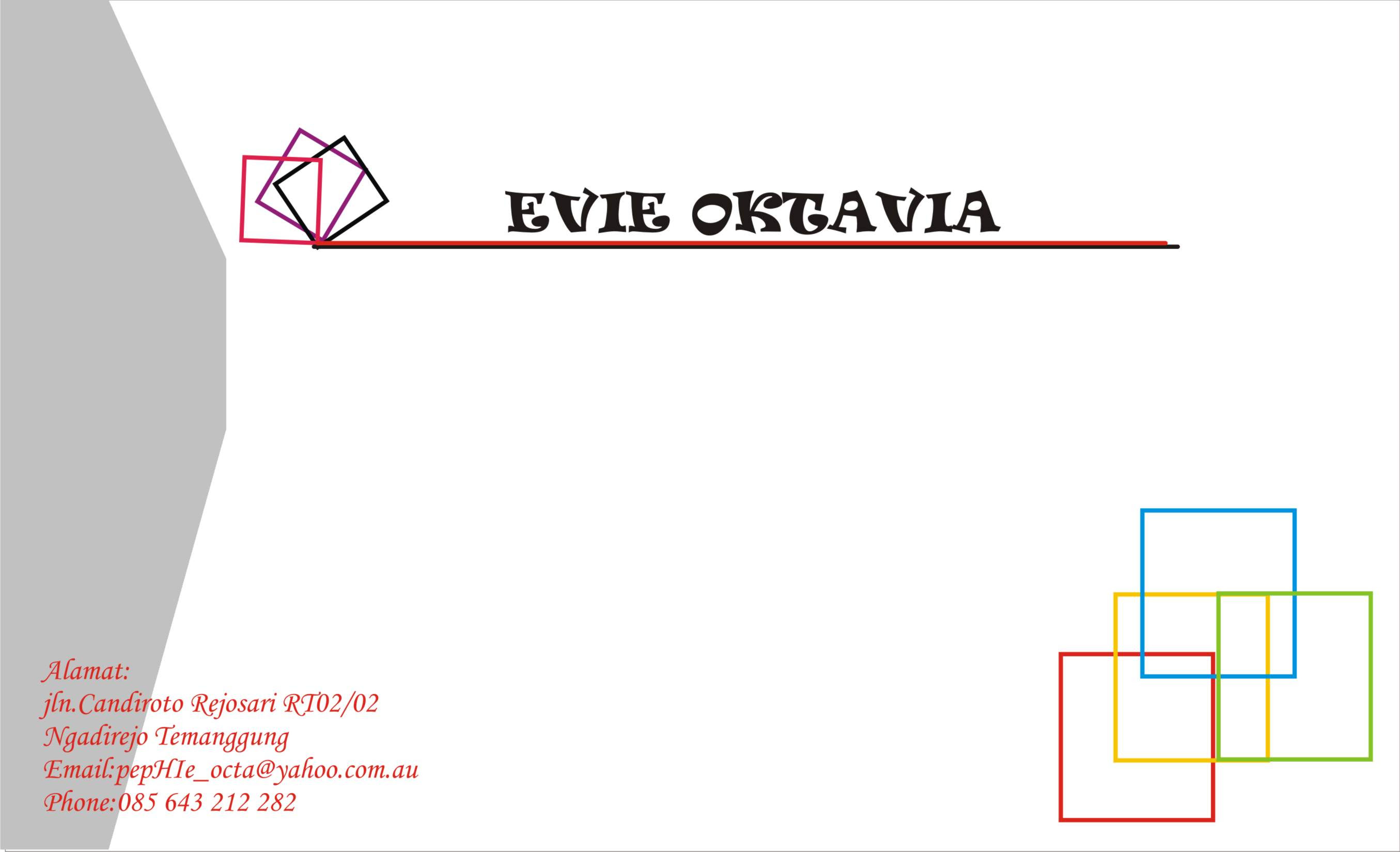 Contoh kartu nama  cara membuat blog