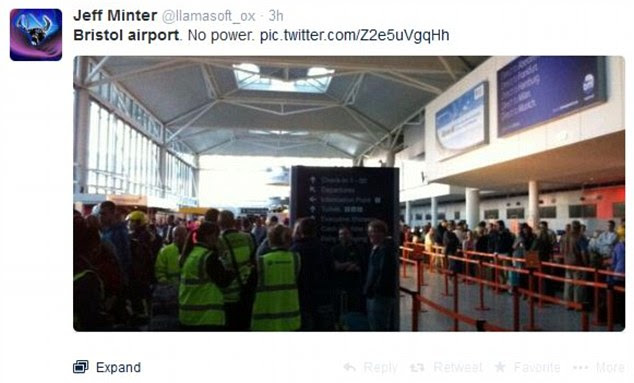 'Mass delays': Staff were on hand to help organise passengers who were stranded at the airport