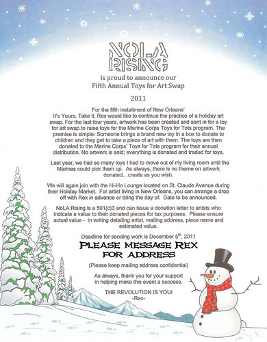 IYTI - NoLA 5 - Art for Toys Swap Holiday Kick Ass Extravaganza (& shit like that)