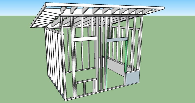 gable storage shed roof frame