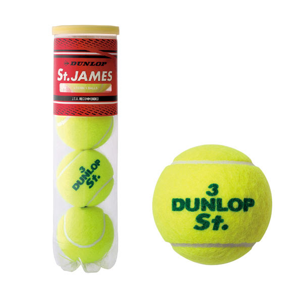 Dunlop ダンロップ テニスボール St James セントジェームス 1缶4球入 Stjamese4dqz 硬式テニス練習球
