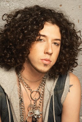 Mens wavy hairstyles with long curls on brown hair