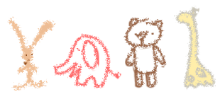 クレヨンで描いたような動物のイラスト 無料イラスト作成ソフトinkscape インクスケープ の作品集