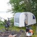 Wide Path Camper, campers, tiny campers, electric bike, pedal-powered design, bicycle, green transportation, solar cells, solar power, camping, green travel