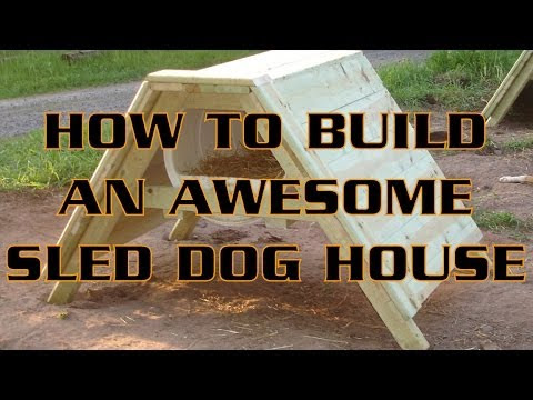 How To Build An Awesome Sled Dog House A-Frame - YouTube