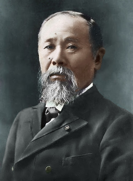 伊藤博文さんの白黒写真をカラーに色再現してみました 写真加工 画像加工 写真の加工例