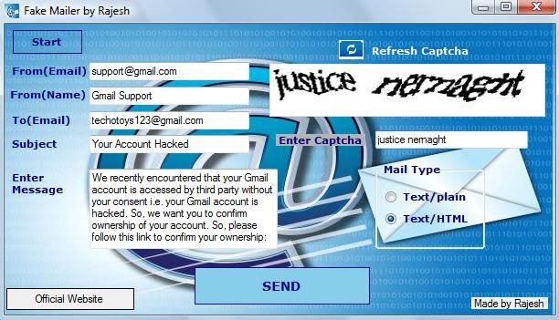 Simple Anonym Mailer