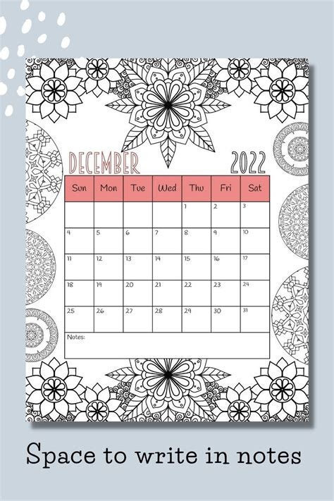  coloring calendar 2023 printable template calendar