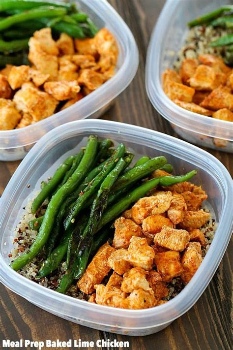 meal prep baked lime chicken bowls yummy healthy easy