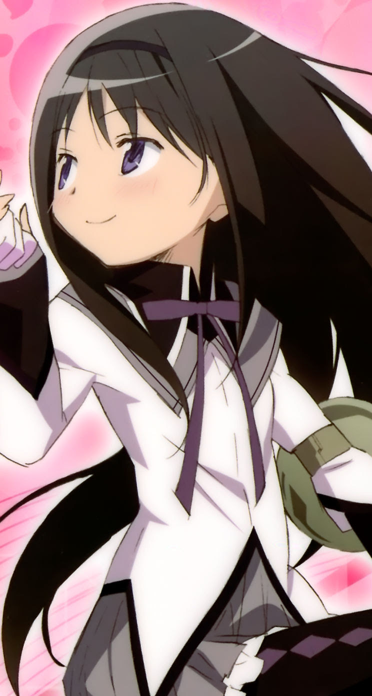 魔法少女まどか マギカ Iphone壁紙 画像 17 暁美ほむら Iphone5壁紙 744 1392 Ios7用 他 アニメ壁紙ネット Pc Android Iphone壁紙 画像