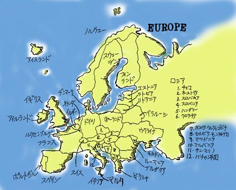 ヨーロッパの地図を手書きで描いて旅した気分に 紀行地図
