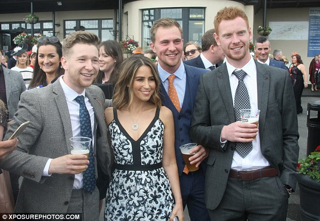 Pleasing everyone: Rachel made sure to mingle with the men as well 