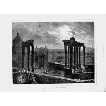 Clair De Lune 1873 Romain de Forum de Vue d'Impression de Beaux-Arts Montbard Clair De Lune 1873 Romain de Forum de Vue d'Impression de Beaux-Arts Montbard