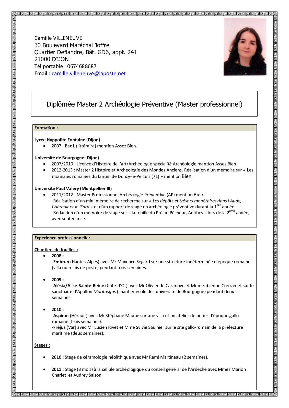 Modele cv adjoint du patrimoine