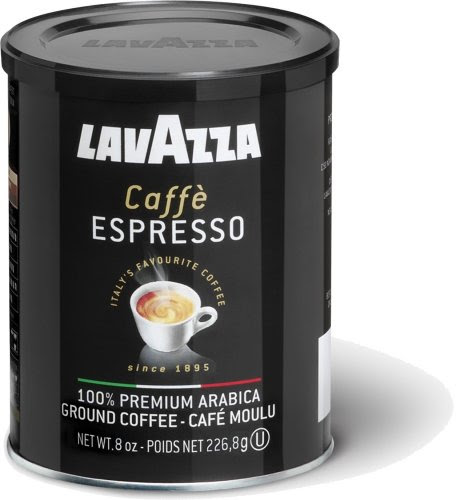 Lavazza Caffe Espresso Ground Coffee, 8-Ounce Cans (Pack of 4)