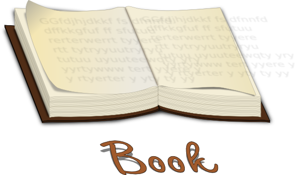 clip art booklet. clip art book open.